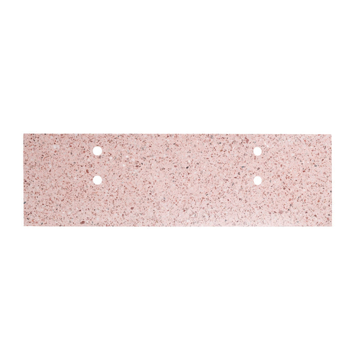 Marcel Wastafelplaat Pink Terrazzo van 150cm Met Gaten