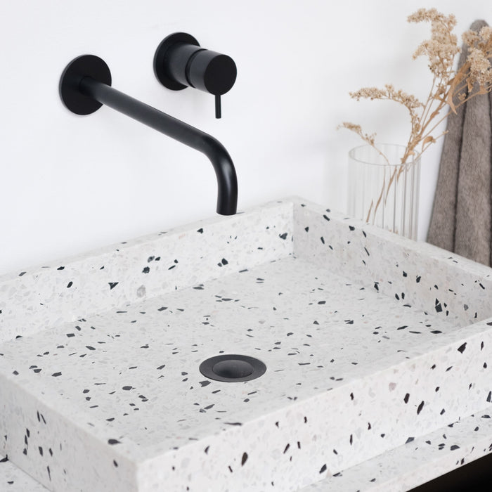 Terrazzo badkamermeubel - George wastafel van ANN - Zwarte Eik - (80 cm)
