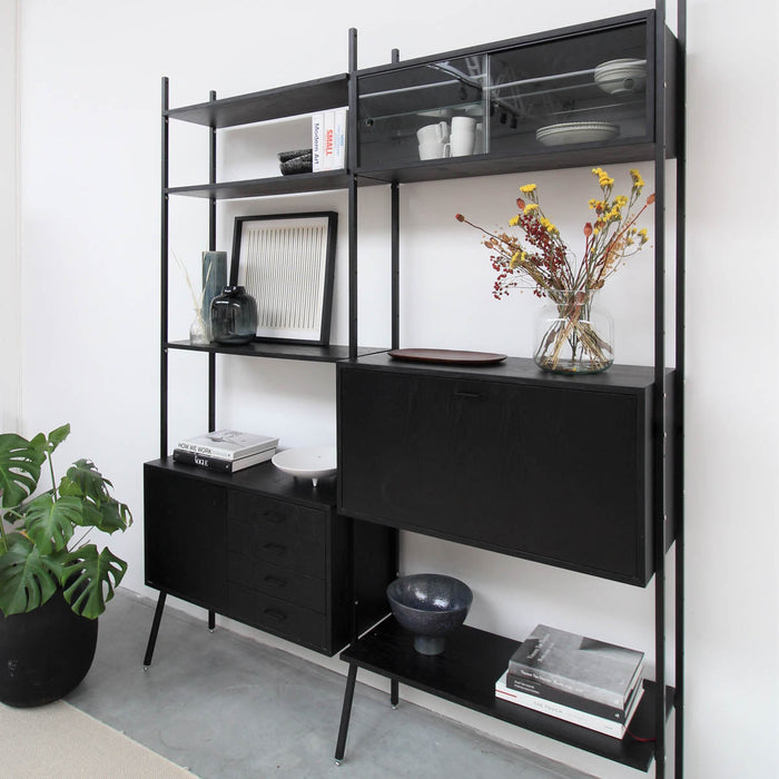 Zwarte Wandkast - 186×230cm — Furnified