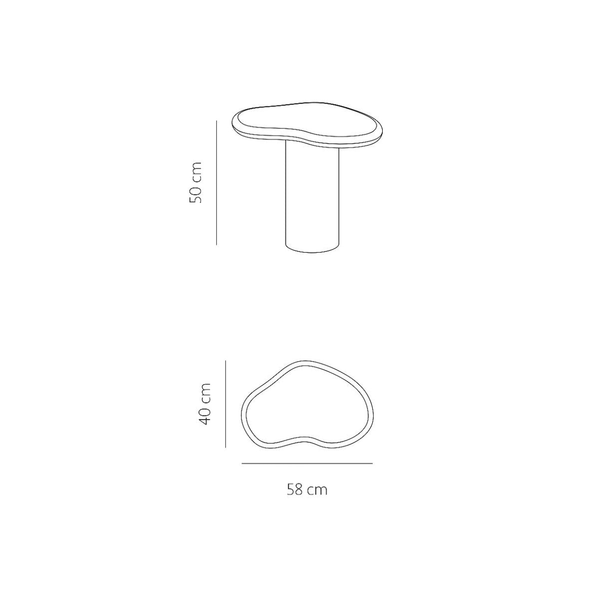 Jonah - Organic Microskin Side Table - High — Furnified