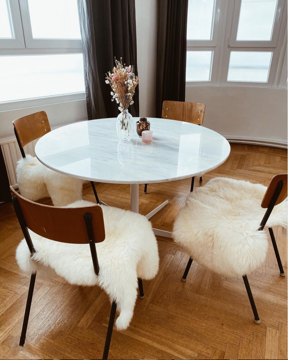 Round Dining Table - Greek White Marble - Ø125cm