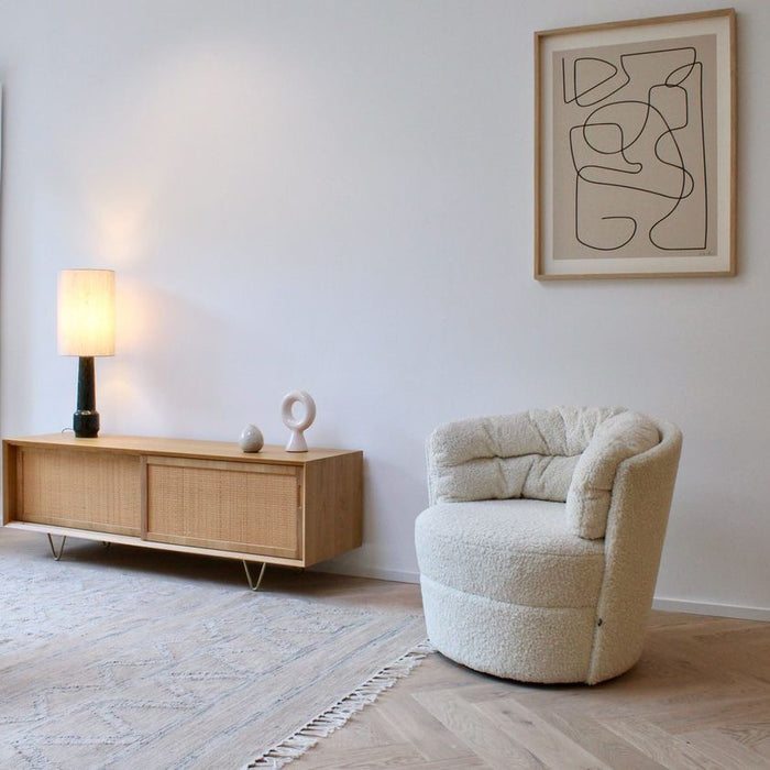 Vintage Sideboard - Oak/Natural Reed - 150cm Vintage Sideboard - Oak/Natural Reed - 150cm